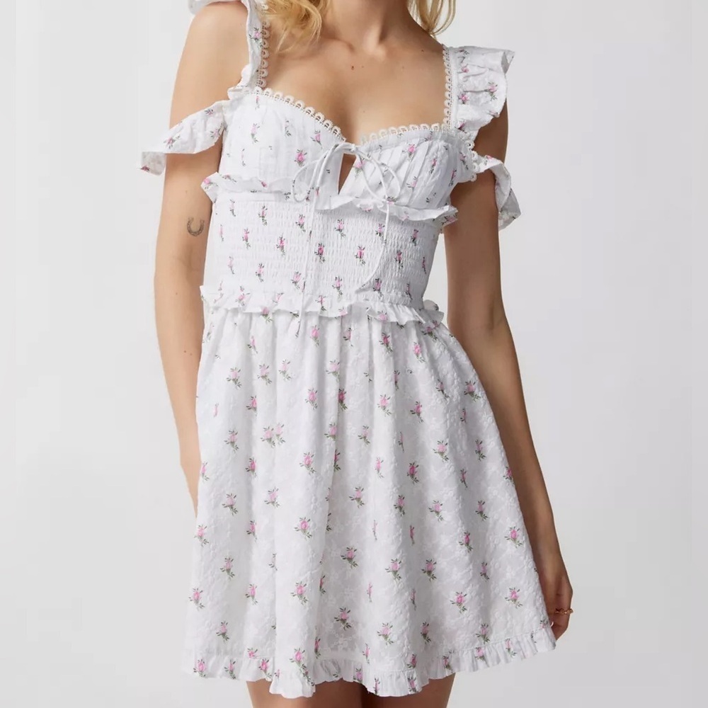 NWT For Love & Lemons Palermo Ruffle Floral Mini Dress